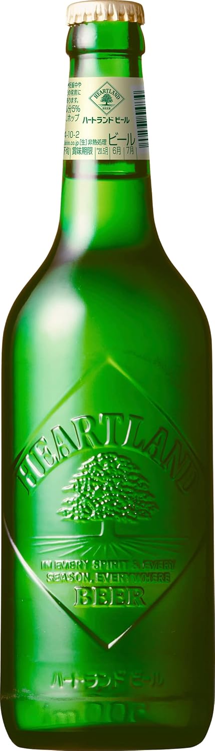 기린 하트랜드 병맥주 500ml × 6병 / 5도 무료배송 - 라벨 없는 감성 병맥주의 원조, SNS 인기 아이템