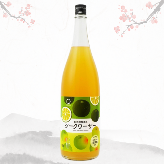 나카노BC기슈 시쿠와사(오키나와와 대만 쪽이 원산인 아주 작은 초록 감귤) 매실주 1.8L 12도 무료배송 - 상큼한 시쿠와사와 남고매가 만난 청량한 과실 리큐르