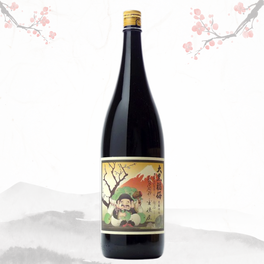 에비스 대흑 복매 후쿠우메 우메슈 1.8L 12.4% 무료배송 – 복을 상징하는 대흑신이 미소 짓는 깊은 맛의 프리미엄 흑설탕 숙성 매실주