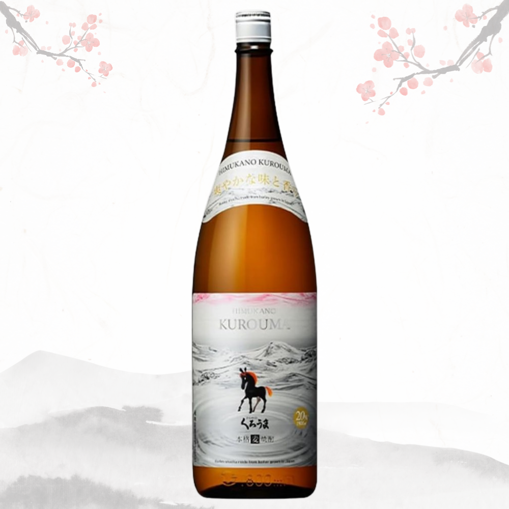 쿠로우마 (히무카노) 핑크라벨 프리미엄 보리 소주 25도- 소금 요리 전용 소주 1.8L 무료배송