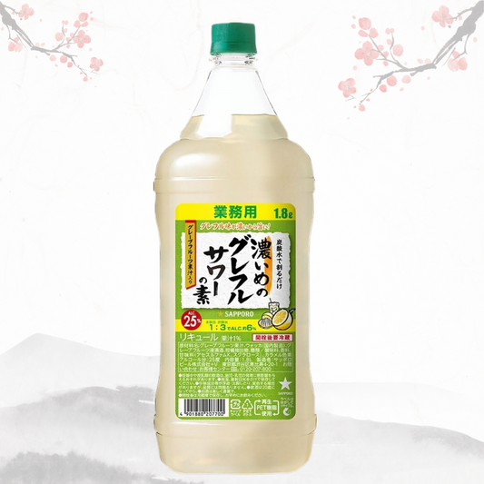 삿포로 진한 자몽 사워의 소 1800ml 20도 (원액) 무료배송 – 업소용 대용량 상큼쌉싸름 화이트 자몽 칵테일 베이스