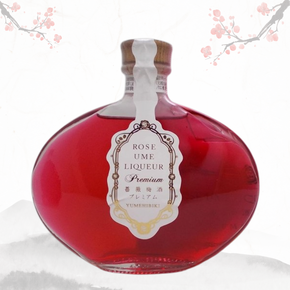 유메히비키 로즈 우메슈 프리미엄 200ml 14% 무료배송 – 2배 농축된 장미 에센스와 숙성 매실의 깊은 조화, 선물용 프리미엄 감성 리큐어