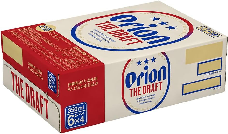 [오키나와 감성] 오리온 드래프트 맥주 350ml × 24캔 무료배송 – 남국 오키나와 NO.1 청량한 한 모금