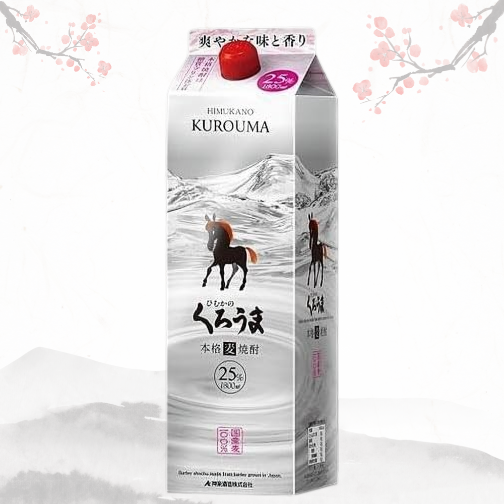 쿠로우마 (히무카노) 핑크라벨 프리미엄 보리 소주 25도- 소금 요리 전용 소주 1.8L 무료배송