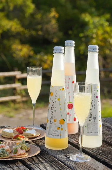 하나노마이 푸치슈와 기본 스파클링 일본주 300ml 6도 무료배송 – 자연 발효 기포의 부드러운 단맛과 청량감이 조화된 병내 발포 사케