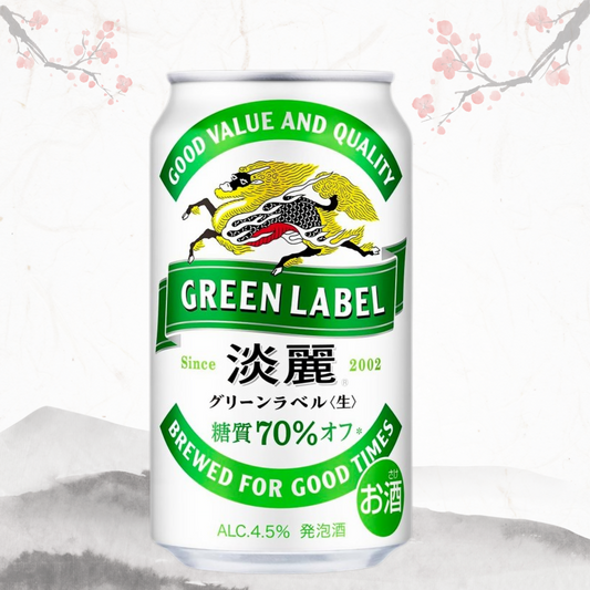 키린 탄레이 그린라벨 350ml x 24캔 무료배송 – 매일 마셔도 가볍다! 당류 70% 줄인 상쾌한 국민 발포주