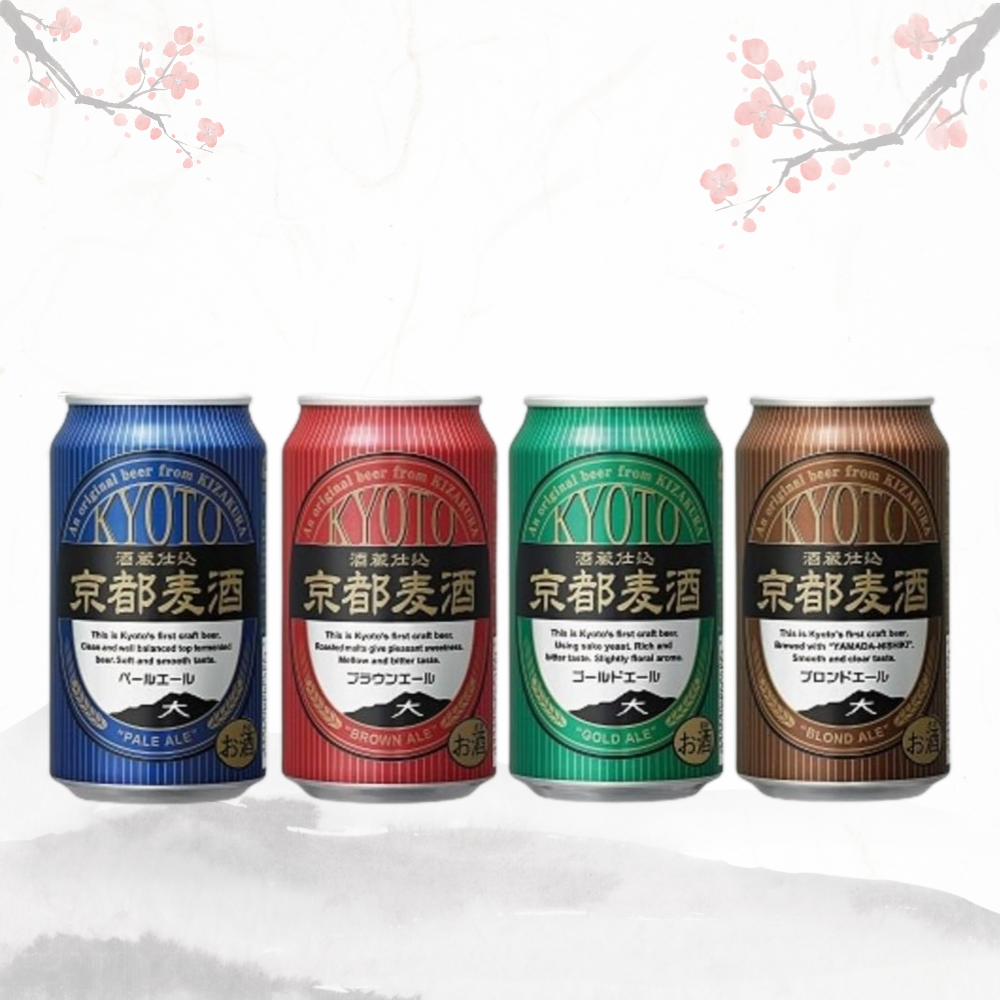 교토맥주 4종 세트 350ml × 6캔씩 총 24캔 무료배송 - 교토 현지 한정 브루어리 맥주 페일에일 브라운에일 골드에일 블론드에일 모두 한 박스