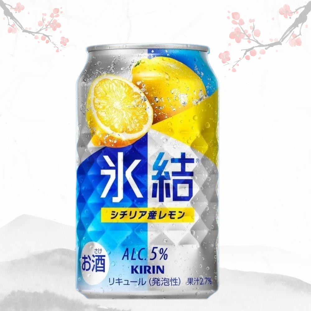 [기린] 빙결 시칠리아산 레몬 츄하이 5%  350ml × 24캔 무료배송 – 신선한 생레몬의 상큼한 일본 국민 과일술