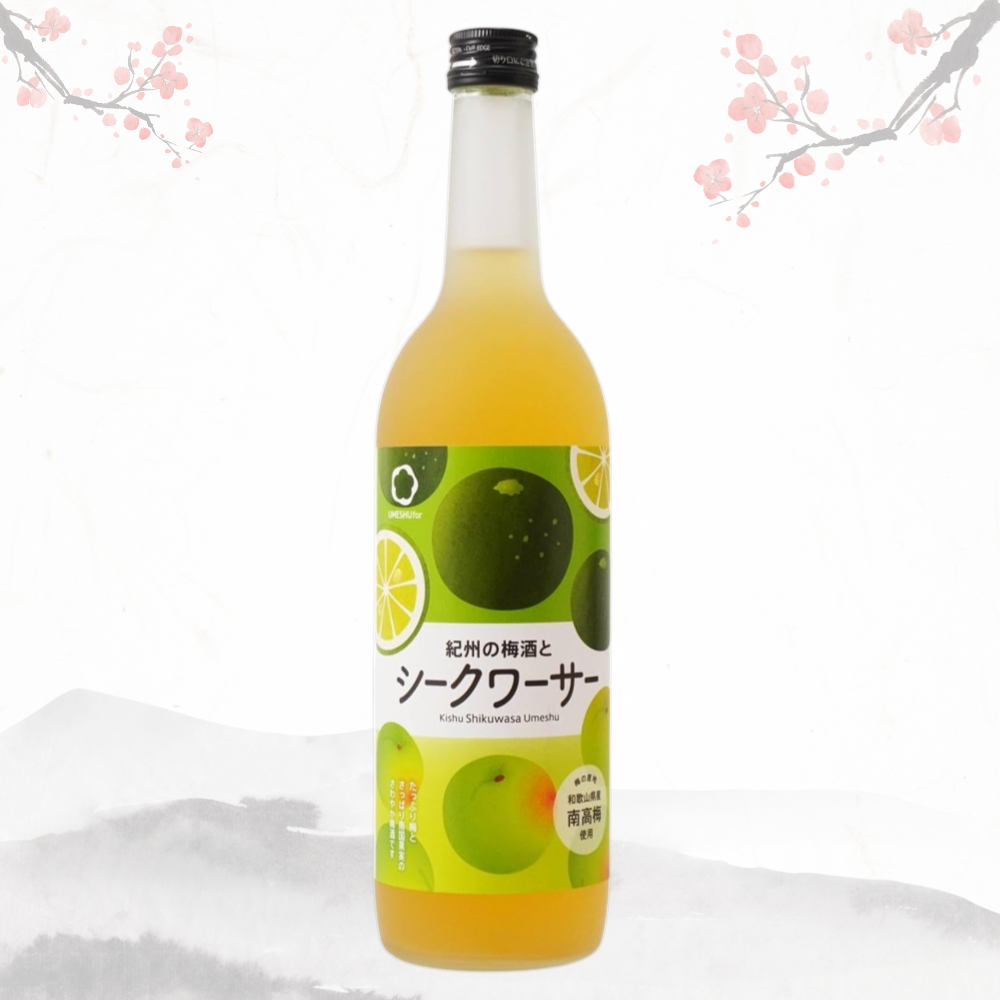 나카노BC 기슈 시쿠와사(오키나와와 대만 쪽이 원산인 아주 작은 초록 감귤)  매실주 720ml 12도 무료배송 - 상큼한 시쿠와사와 남고매가 만난 청량한 과실 리큐르