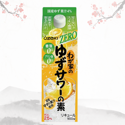 오제키 우리집 유자 사워 소재 ZERO 900ml 25도 무료배송 - 탄산만 더해 완성되는 깔끔한 무가당 유자 사워 베이스