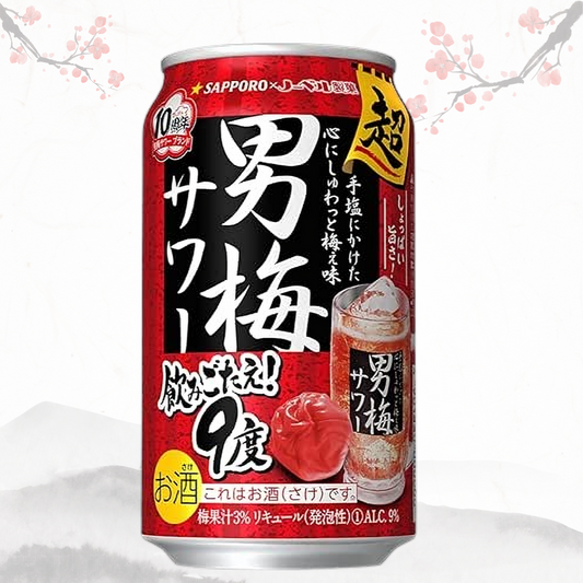 사포로 초 오토코우메 사워 350ml 24캔 9도 무료배송 - 짭짤하고 진한 매실 감칠맛 식사에 잘 어울리는 강한 한 잔
