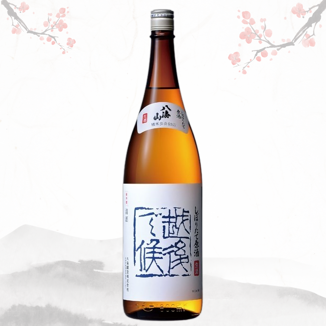 핫카이산 시보리타테 겐슈 에치고데소우로우 도수 19% 정미율 60% 블루라벨 1.8L - 프리미엄 생원주 스타일의 후츠슈 1.8L 무료배송