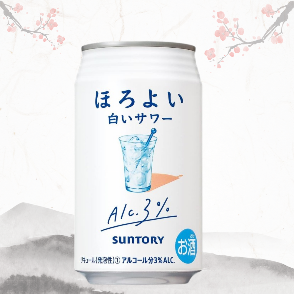 산토리 호로요이 호로요이의 대표 얼굴 사와 - 시로이 사와 3 %  350 mlx24캔 무료배송