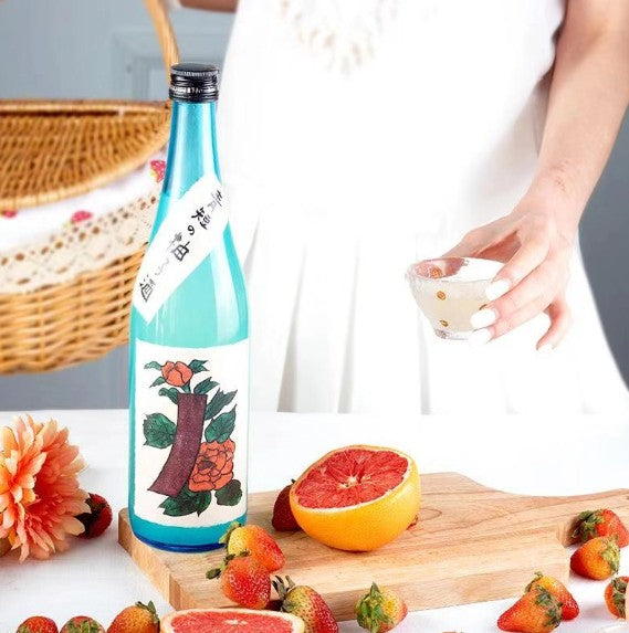 야기 주조 하나후다 아오탄 매실주 720ml 12도 무료배송 - 맑고 청량한 매실 향과 깔끔한 여운 푸른 화투 라벨의 프리미엄 매실 리큐르