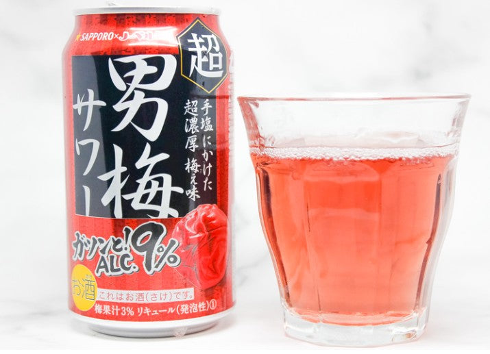 사포로 초 오토코우메 사워 350ml 24캔 9도 무료배송 - 짭짤하고 진한 매실 감칠맛 식사에 잘 어울리는 강한 한 잔